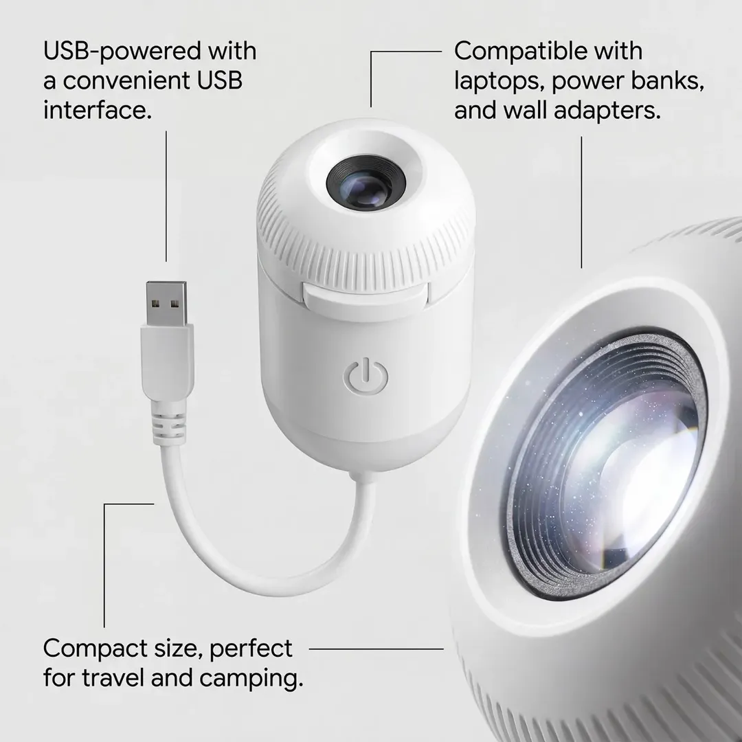 Starry Sky Projection Night Light – 12 Theme Room Projector