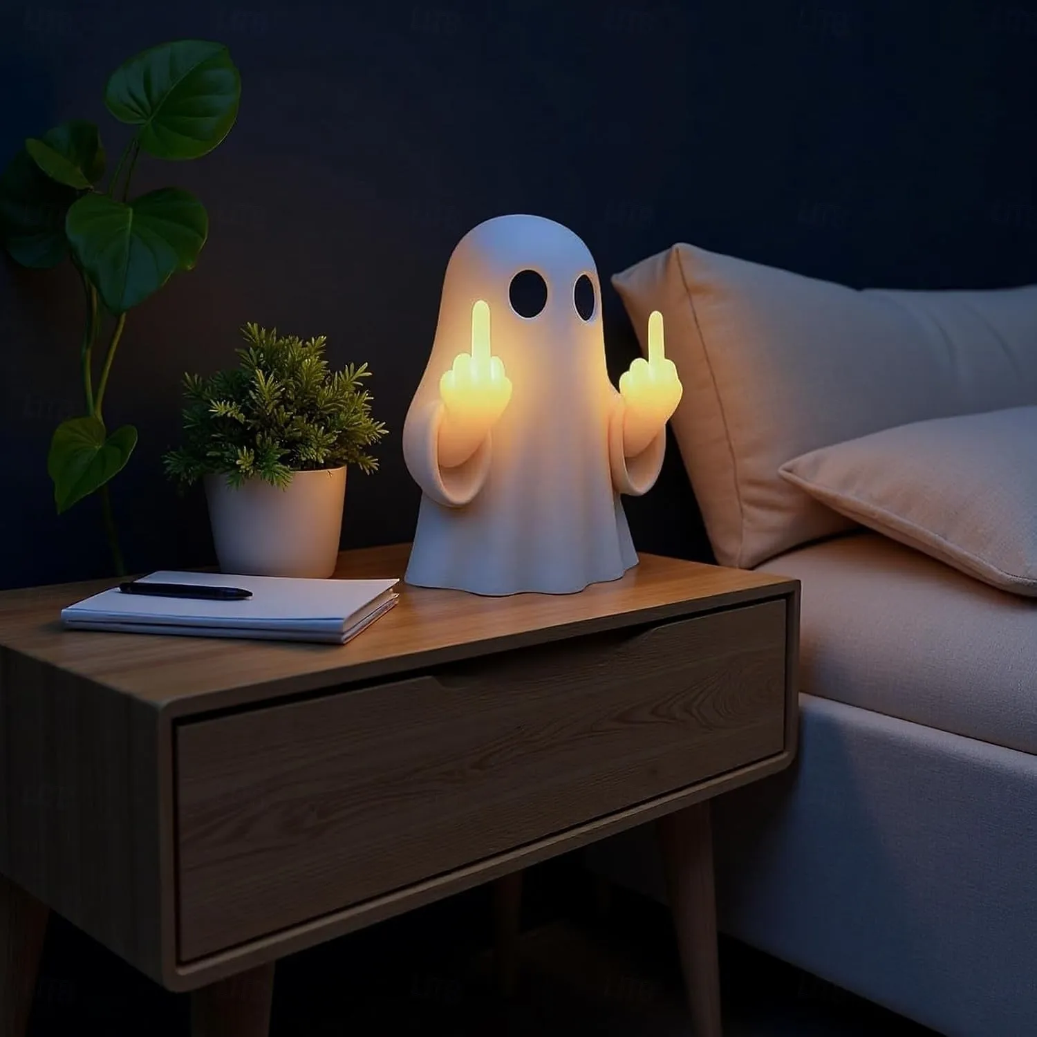 Halloween Ghost Finger Night Light Spooky Ghost Lamp Statue Cute Finger Night Light Ornaments Perfect for Indoor & Porch Halloween Decor 2026 - GBP £16.49 –P7