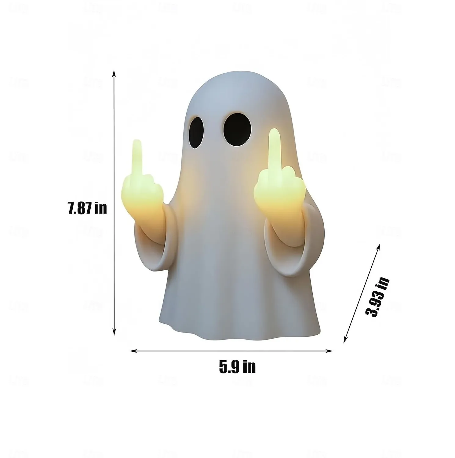 Halloween Ghost Finger Night Light Spooky Ghost Lamp Statue Cute Finger Night Light Ornaments Perfect for Indoor & Porch Halloween Decor 2026 - GBP £16.49 –P11