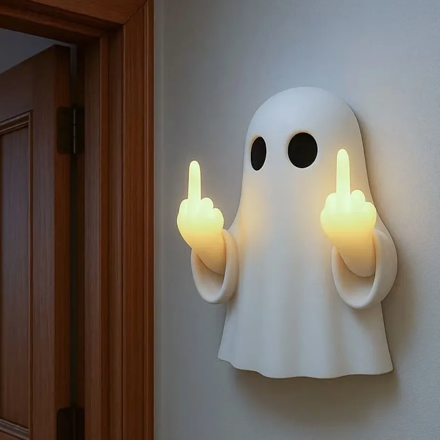 Halloween Ghost Finger Night Light Spooky Ghost Lamp Statue Cute Finger Night Light Ornaments Perfect for Indoor & Porch Halloween Decor 2026 - GBP £16.49 –P4