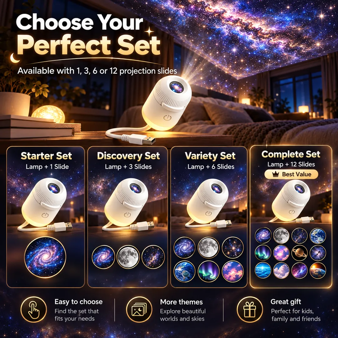 Starry Sky Projection Night Light – 12 Theme Room Projector